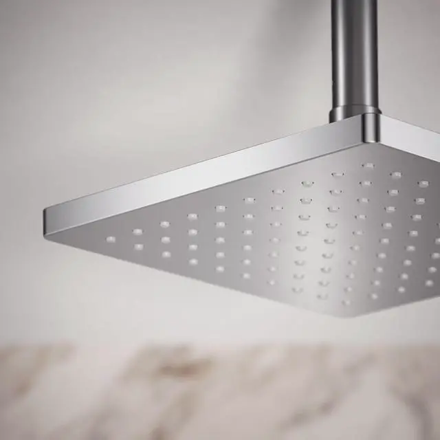 Alt view image 5 of 6 - K-26148-G-CP Honesty Square Rainhead, 1.75 GPM, 8" Rain Shower Head, Powerful Rain Spray, Durable Construction, Contemporary Look, Polished Chrome