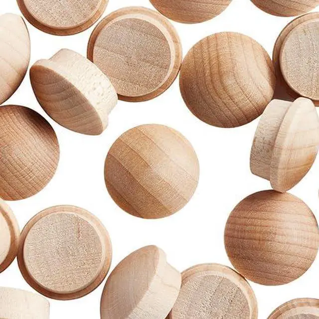 Main image of 5/8" Maple Button Top Wood Plugs, Woodworking Plugs, Can Be Sanded, Stained, or Painted (Qty 1000)