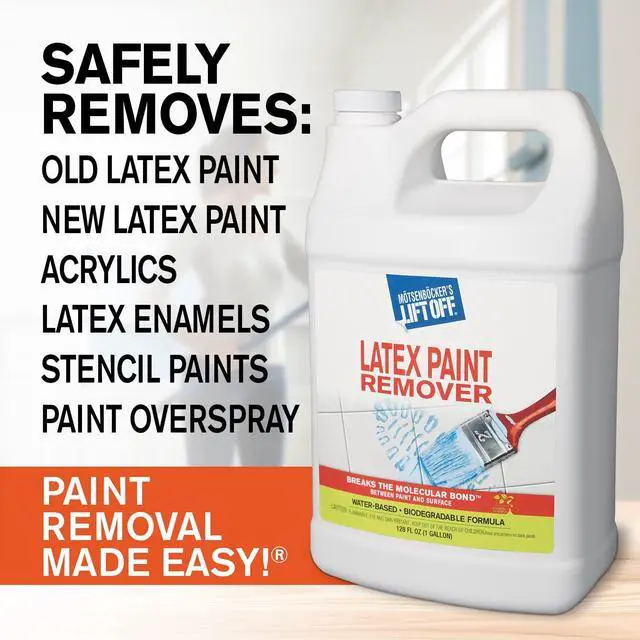 Alt view image 2 of 5 - 41401-4PK Latex Paint Remover Safely Removes Latex Paint, Acrylics & Enamels from Multiple Surfaces, Water-Based, Biodegradable 1 Gallon (Pack of 4)