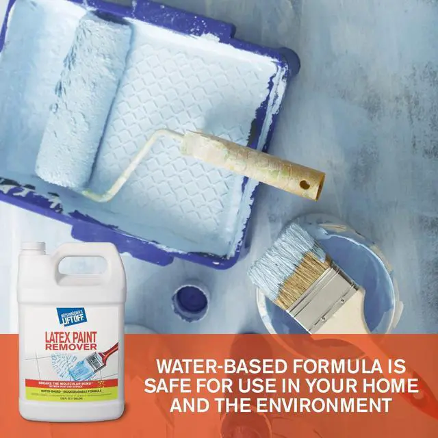 Alt view image 5 of 5 - 41401-4PK Latex Paint Remover Safely Removes Latex Paint, Acrylics & Enamels from Multiple Surfaces, Water-Based, Biodegradable 1 Gallon (Pack of 4)