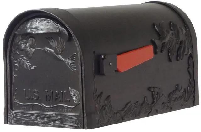 Main image of Special Lite Hummingbird Curbside Mailbox - Black Aluminum Mailbox for Post Mount - SCB-1005-BLK