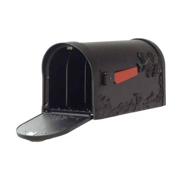 Alt view image 4 of 6 - Special Lite Hummingbird Curbside Mailbox - Black Aluminum Mailbox for Post Mount - SCB-1005-BLK