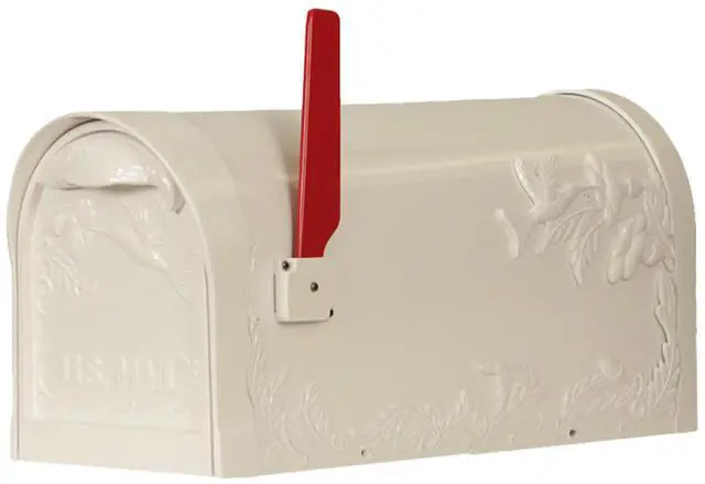 Main image of Special Lite Hummingbird Curbside Mailbox - White Aluminum Mailbox for Post Mount - SCB-1005-WH
