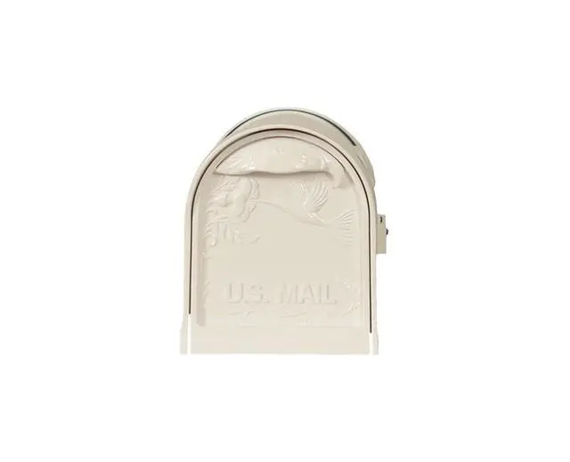 Alt view image 4 of 6 - Special Lite Hummingbird Curbside Mailbox - White Aluminum Mailbox for Post Mount - SCB-1005-WH