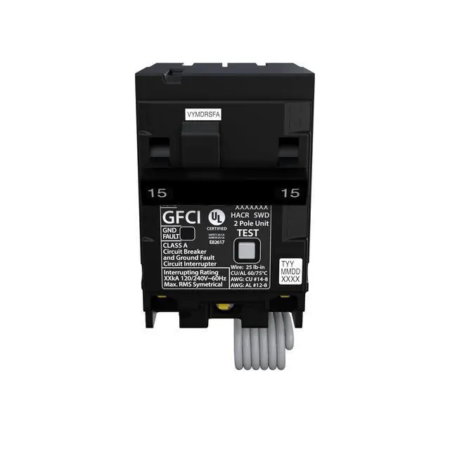 Alt view image 2 of 4 - Q215GF Ground Fault Circuit Interrupter, 15 Amp, 2-Pole GFCI Circuit Breaker Replaces QF215A