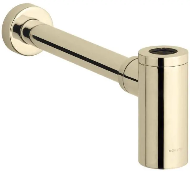 Main image of K-9033-AF Contemporary Round Bottle Trap, Vibrant French Gold