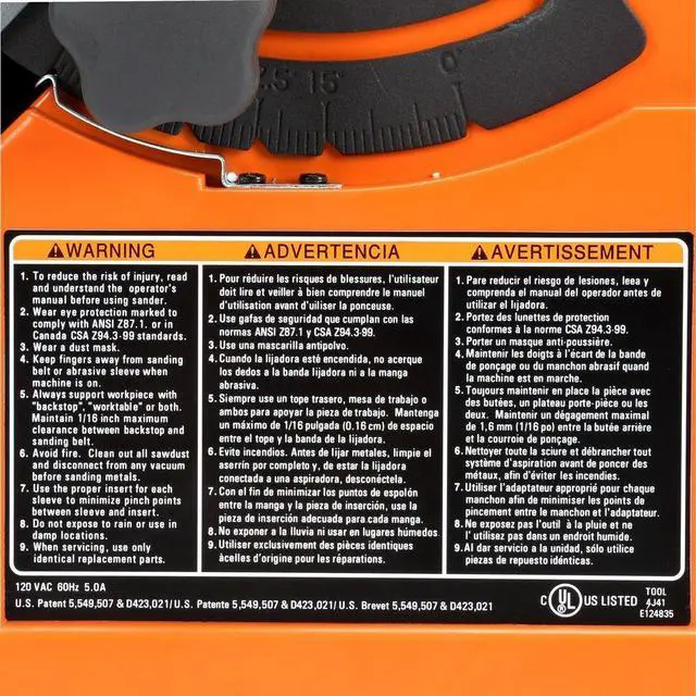 Alt view image 6 of 6 - EB4424 Sander, Oscillating/Edge Belt