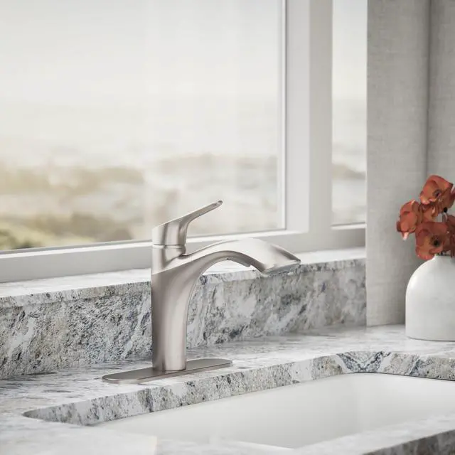 Alt view image 2 of 6 - 30468-VS Rival Single Handle Pull-Out Kitchen Sink Faucet, 1.5 GPM, High-Arch Swing Spout, Two-Function Sprayhead, Vibrant Stainless