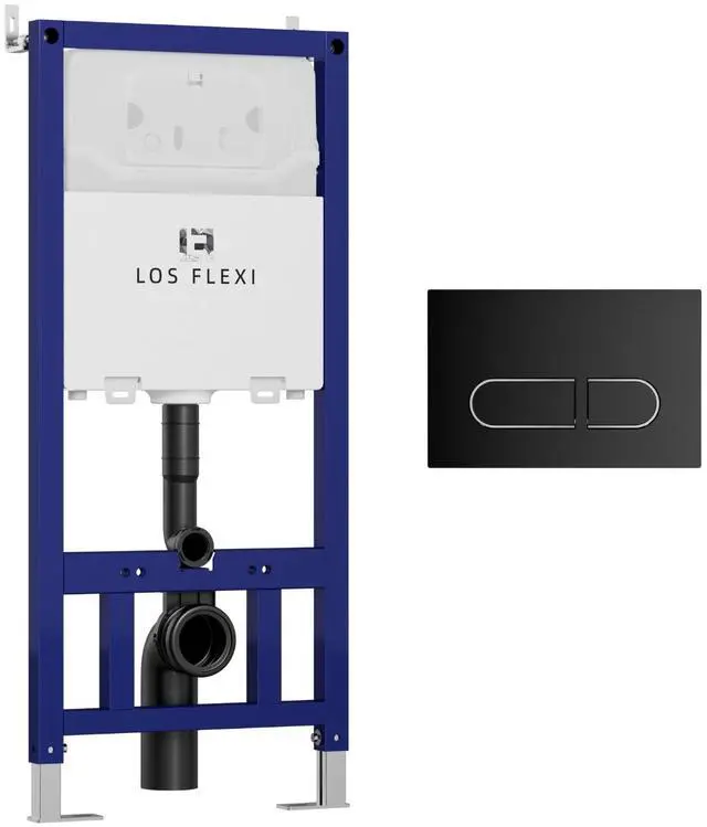 Main image of Concealed In-Wall Toilet Tank Carrier for Wall Hung Toilets, 0.8/1.6 GPF Dual Flush, Adjustable Height Tank Carrier, Includes Flush Actuator Plate for Wall Mount Toilet Setup