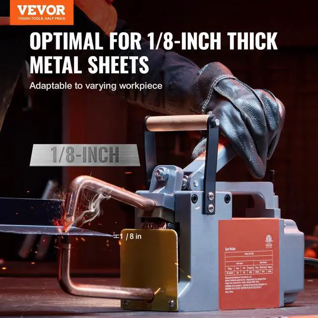 Alt view image 2 of 6 - Portable Spot Welder, 1/8-inch Spot Welder Machine with 1.5KVA Input Capacity, Handheld Welding Tip Gun, Metal Sheet Spot Welding Machine