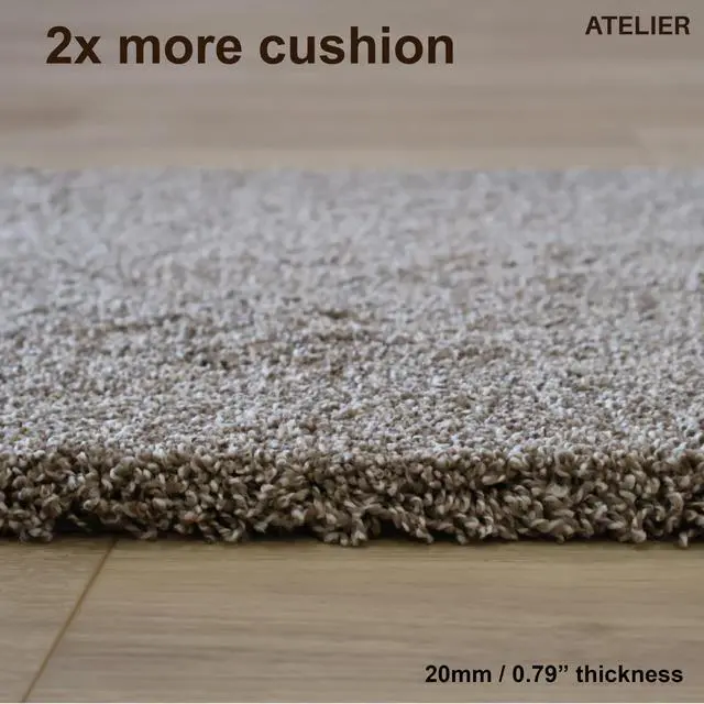 Alt view image 2 of 6 - Luxury Carpet Tiles - Super Plush - Light Beige (33sf)
