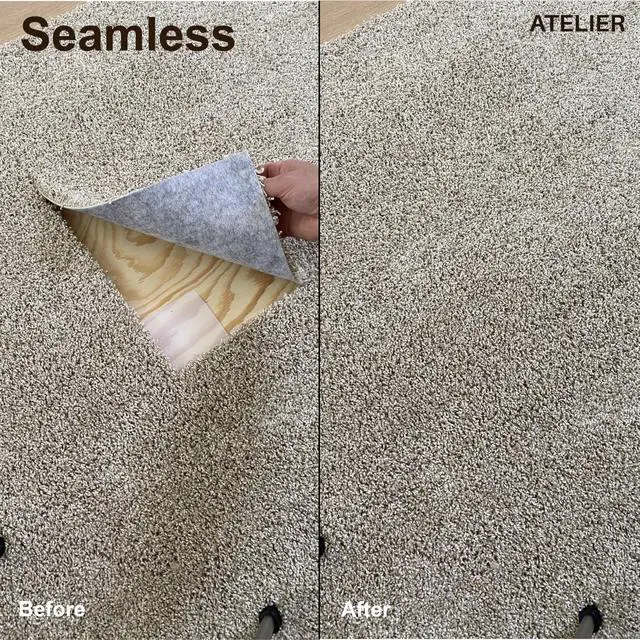 Alt view image 3 of 6 - Luxury Carpet Tiles - Super Plush - Light Beige (33sf)