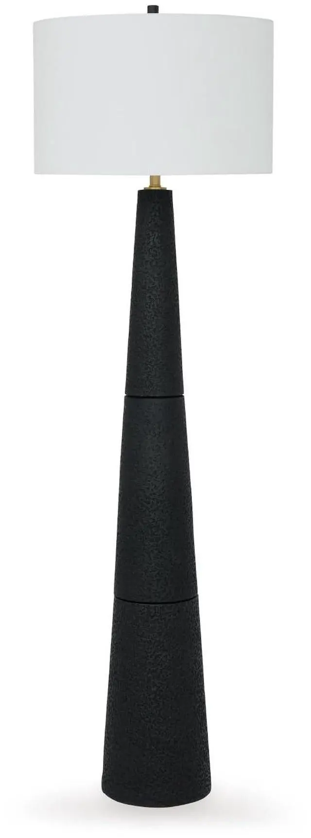 Main image of Hallburg Modern Textured Polyresin Floor Lamp with 3-Way Switch, Black