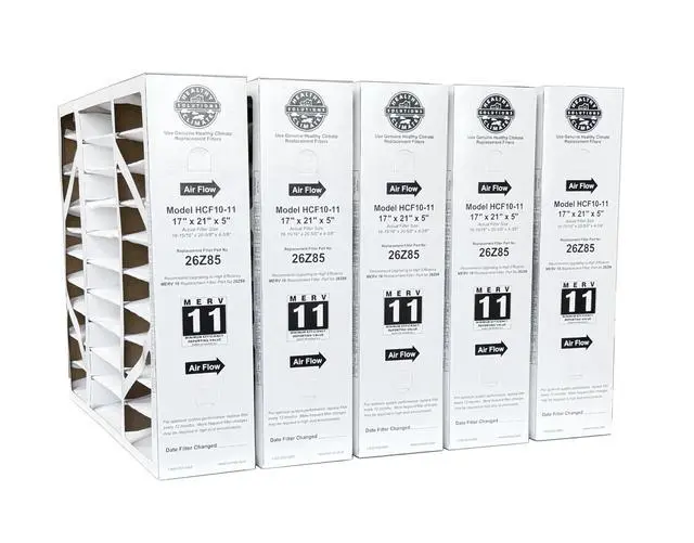 Alt view image 2 of 6 - Lennox 26Z85-17" x 21" x 5" HCF10-11 Air Filter, MERV 11 (5-Pack)