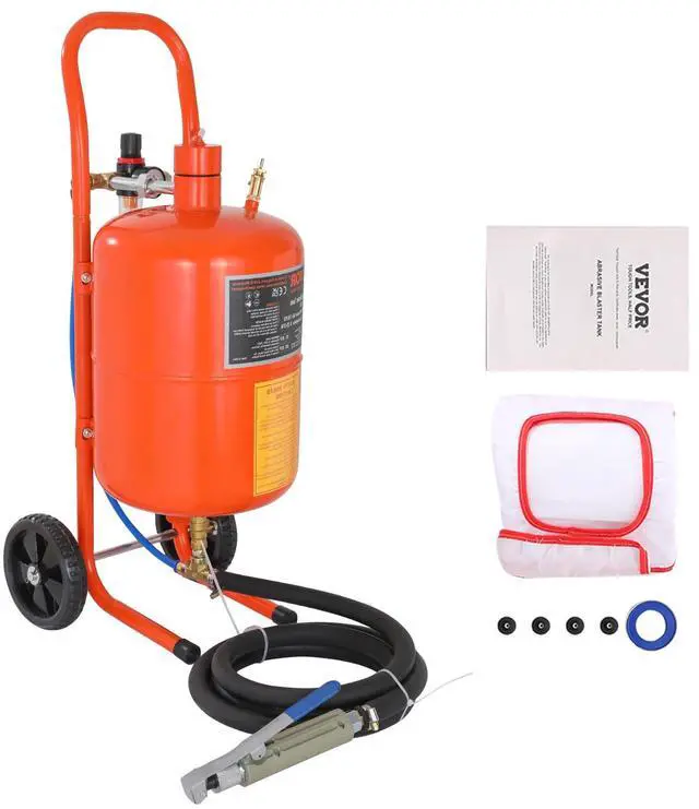Main image of 5 Gallon Sand Blaster, 60-110 PSI High Pressure Sandblaster, Portable Abrasive Blasting Tank, Air Sand Blasting Kit with 4 Ceramic Nozzles and Oil-Water Separator for Paint, Stain, Rust Removal