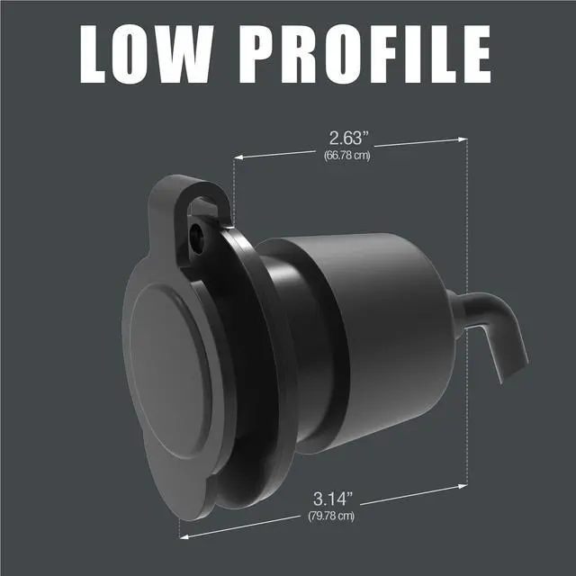 Alt view image 5 of 6 - 5279 15 Amp 120-125 Volt, NEMA 5-15 Flanged Outlet, Black Commercial Grade, 2 Pole-3 Wire, Straight Blade Plug Outdoor Receptacle, Surface Mount Outlet (Front & Back Covers, 10-Pack)