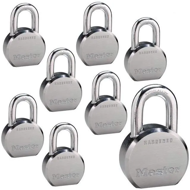 Main image of (8) High Security Pro Series Keyed Alike Padlocks w/16 Keys, 6230NKA-8 w/BumpStop Technology