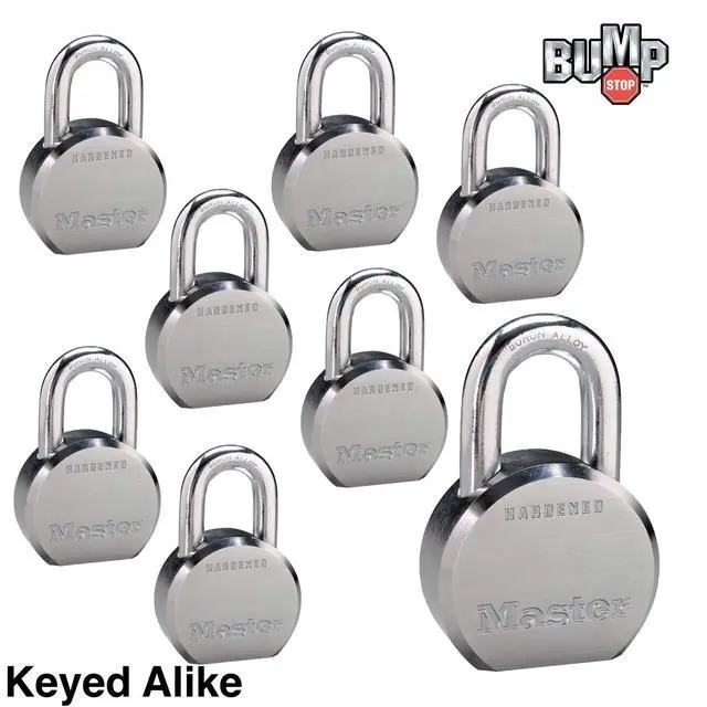 Alt view image 2 of 3 - (8) High Security Pro Series Keyed Alike Padlocks w/16 Keys, 6230NKA-8 w/BumpStop Technology