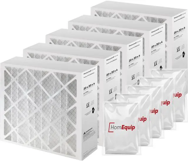 Main image of 20x20x4 Air Filter Replacement - FC100A1011 HVAC Furnace Filters with Merv 11 Filter Media, AC Filter with Disposal Bag (5 Pack)