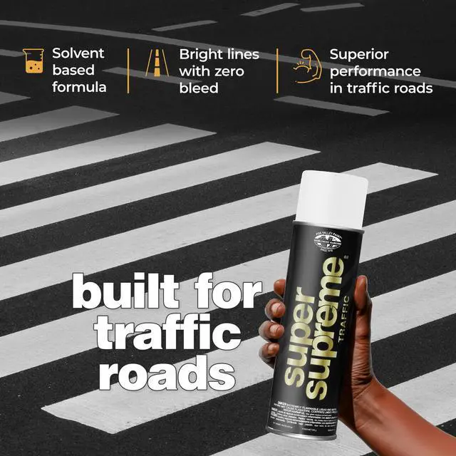 Alt view image 4 of 6 - Fox Valley Super Supreme Traffic Marking Spray Paint 18oz (12-Pack), Fast-Drying, Long Lasting, Durable & Weather-Resistant - Marking Paint for Roads, Parking Lots, Sidewalks & Factory Floors, White