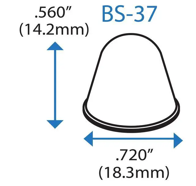 Alt view image 2 of 6 - Bumper Specialties Self Adhesive Bumper Feet 0.72" x 0.56" (18.3mm x 14.2mm) Clear Conical Polyurethane Pads for Industrial Surface Protection, 1,500 Pieces per Box, BS37