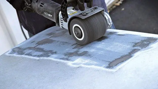 Alt view image 4 of 6 - Contour SCT Surface Conditioning Tool With 4 Sanding Drums Set | Heavy Duty Automotive Metal Preparation Tools Includes 4 120 Grit Non-Woven Nylon Sanding Drums