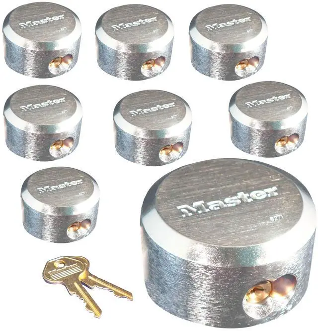 Main image of Pro Series Hidden Shackle Padlocks, Keyed Alike w/ 16 Keys, 6271NKA-8 w/BumpStop Technology