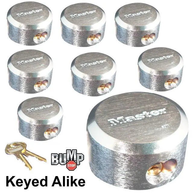 Alt view image 2 of 4 - Pro Series Hidden Shackle Padlocks, Keyed Alike w/ 16 Keys, 6271NKA-8 w/BumpStop Technology