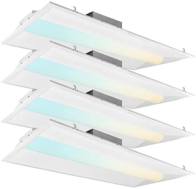 Main image of 2x4 FT Center Basket LED Troffer Panel Light, 40/50/60W, 3 Color Options 3000K | 4000K | 5000K, Dimmable Drop Ceiling Lights, 5000/6250/7500 Lumens, Damp Rated, 120-277V, Premium (4 Pack)