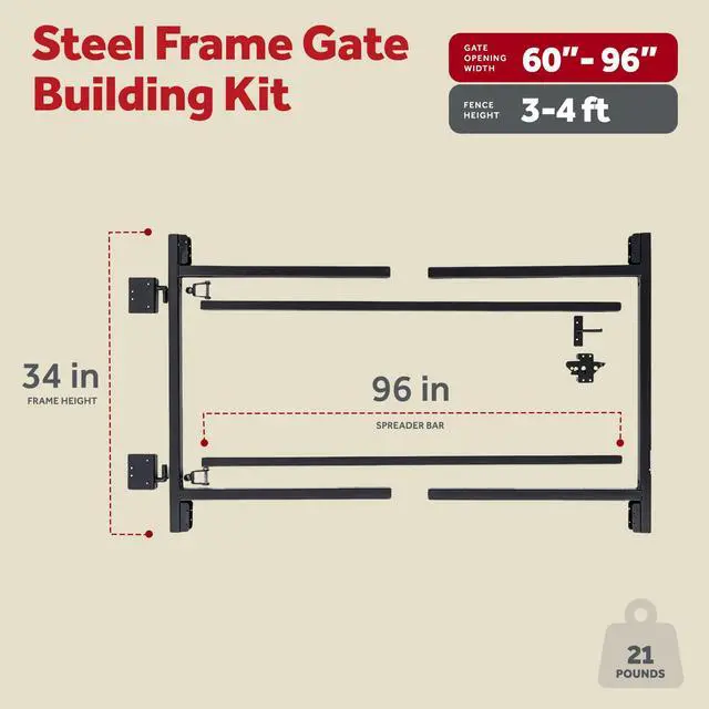 Alt view image 2 of 6 - Gate Opener Kit, Complete System for Openings 60"-96", Heights 3' to 4'