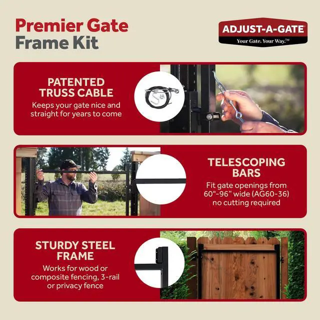 Alt view image 4 of 6 - Gate Opener Kit, Complete System for Openings 60"-96", Heights 3' to 4'