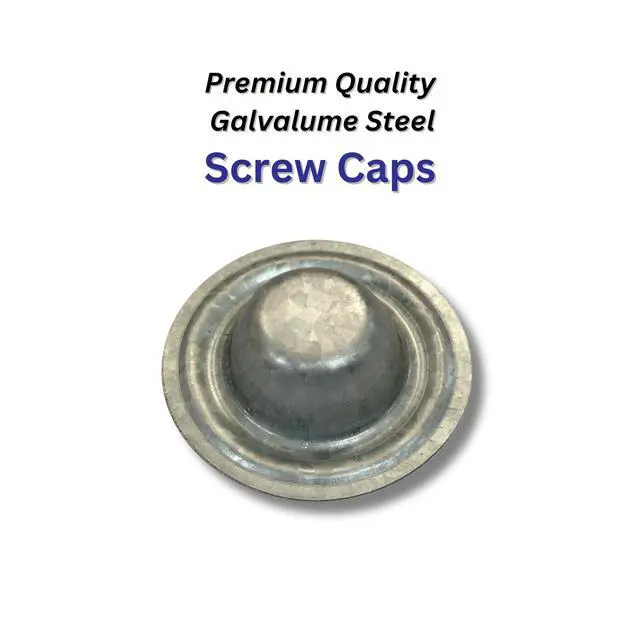 Alt view image 2 of 6 - Metal Screw Caps from - Seals Over Existing Screws Heads to Prevent leaks- Easy to Install-Gloves Included (500)