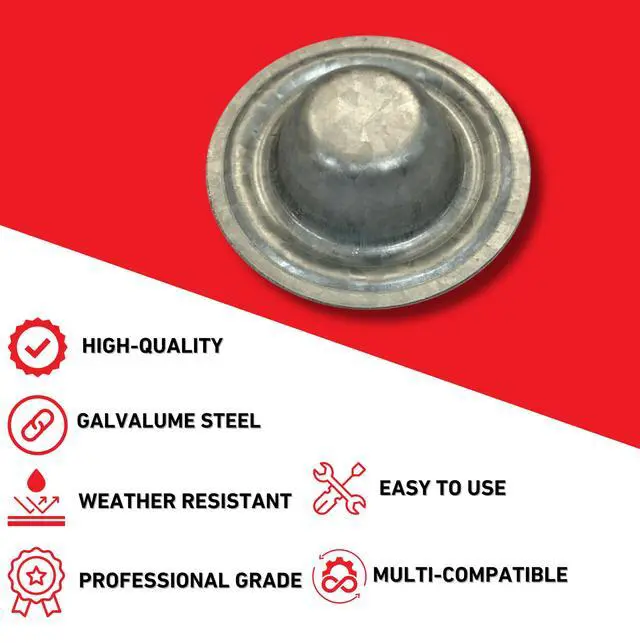 Alt view image 3 of 6 - Metal Screw Caps from - Seals Over Existing Screws Heads to Prevent leaks- Easy to Install-Gloves Included (500)
