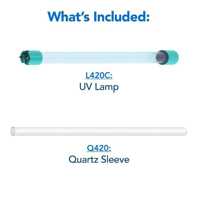 Alt view image 3 of 4 - Kind Water UV Replacement Lamp & Quartz Sleeve Fits E-1000 UV, E-2000 UV & E-3000 UV Whole House Systems Annual Kit for UV Water Purification