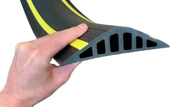 Alt view image 2 of 6 - 1 ½" High Garage Door Flood Barrier Threshold Seal Kit (10'3") | Flexible PVC | Complete Kit Includes 2 Adhesives