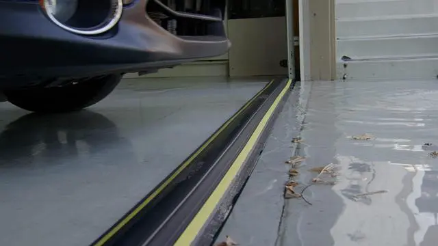 Alt view image 6 of 6 - 1 ½" High Garage Door Flood Barrier Threshold Seal Kit (10'3") | Flexible PVC | Complete Kit Includes 2 Adhesives
