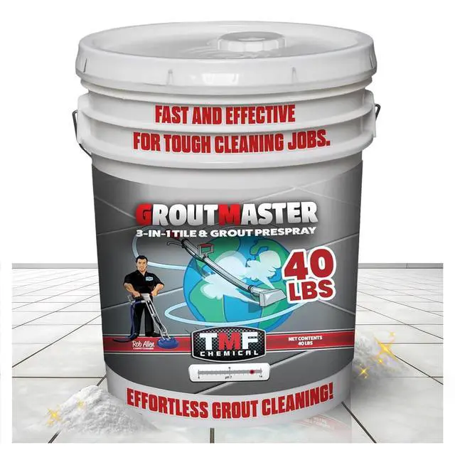 Alt view image 2 of 2 - GroutMaster Tile and Grout Cleaner Fast-Dissolving Powdered Solution for Deep Cleaning Concrete Stains, Grease, & Tough Stains, Ideal for Residential & Commercial Use, 40 lbs