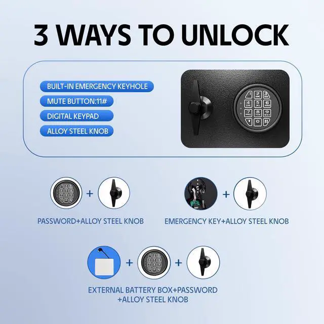 Alt view image 4 of 6 - 5.6 CuFt Cash Safe With Drop Slot Drop Safe for Business Money Depository Safes Box With Internal Keyed Locking Compartment Anti-Fishing Digital Combination for Home Hotel Restaurant Liquor Store
