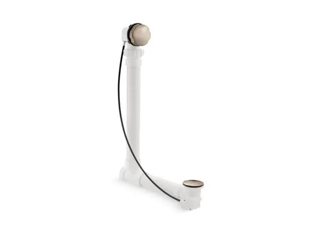 Alt view image 2 of 2 - K-7213-2MB Clearflo 1 1/2" Bath Cable Drain with PVC Tubing, Vibrant Moderne Brushed Brass