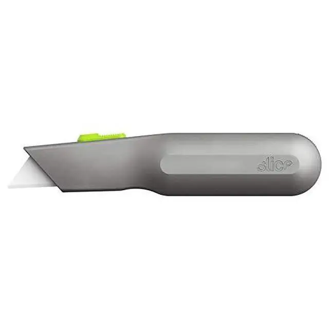 Alt view image 5 of 6 - 10491 Metal-Handle Utility Knife, Finger Friendly Ceramic Blade, Auto Retracts for Safety, Heavy Metal Handle, Comfortable Grip, Stores Extra Blade, Ambidextrous, Easy Blade Change - 6 Pack