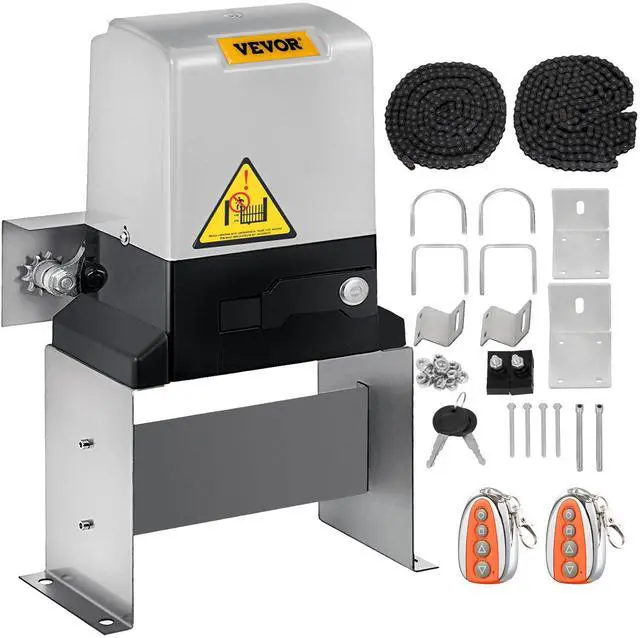 Main image of Vevor Automatic Sliding Gate Opener 1400LBS with 2 Remote Controls, Gate Operator Hardware Kit for Security, Move Speed 43ft Per Min, Electric Rolling Driveway Slide Gate Motor