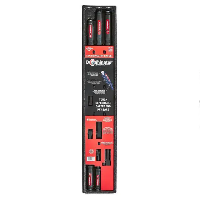 Alt view image 4 of 4 - Tools 61366 Dominator Pry Bar Set, 5-Piece Curved, Black Oxide Finish
