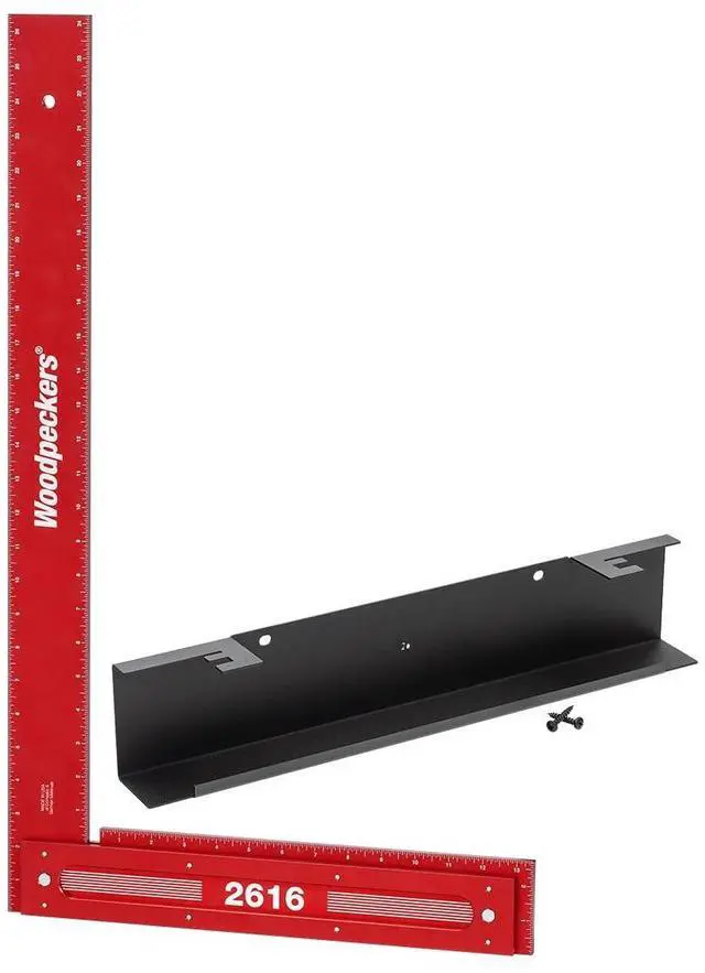 Main image of Precision Woodworking Square, 26 Inch, Aluminum, USA Made, Feature Packed Square, Self Standing, Shoulder Lip, Laser Engraved Scales