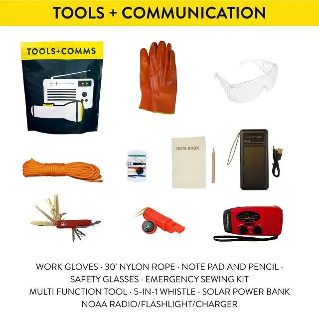Alt view image 2 of 6 - Complete Earthquake Bag - 3 Day Emergency kit for Earthquakes, Hurricanes, Wildfires, Floods + Other disasters