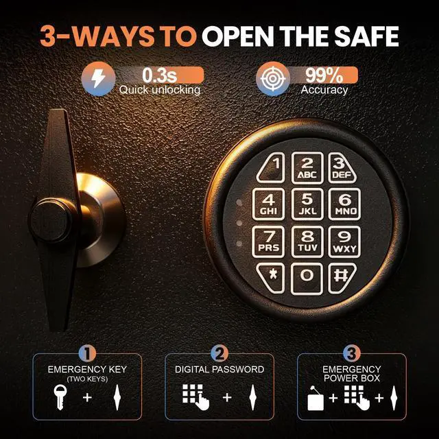 Alt view image 4 of 6 - 2.8 CUB Commercial Front-Drop Fireproof Safe, Money Safe Box with Anti-Fishing & Fireproof Bag for Home, Office, Jewelry, Documents (2.6 Cuft Drop Safe)