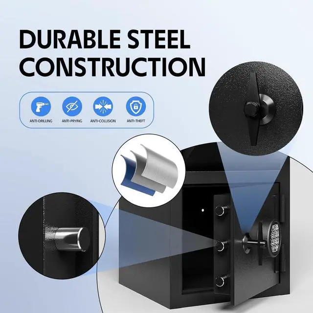 Alt view image 5 of 6 - 2.8 CUB Commercial Front-Drop Fireproof Safe, Money Safe Box with Anti-Fishing & Fireproof Bag for Home, Office, Jewelry, Documents (2.6 Cuft Drop Safe)