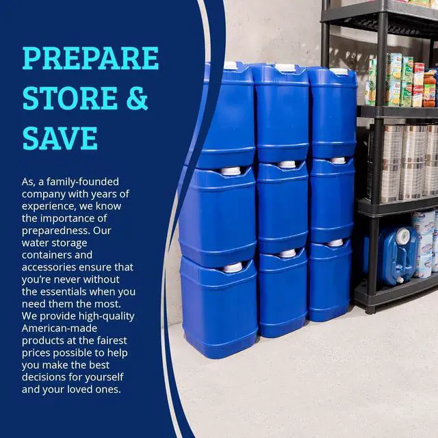 Alt view image 2 of 4 - 5-Gallon Stackable Water Storage Containers, Emergency Water Storage for Camping and Disaster Preparedness, 20 Gallons