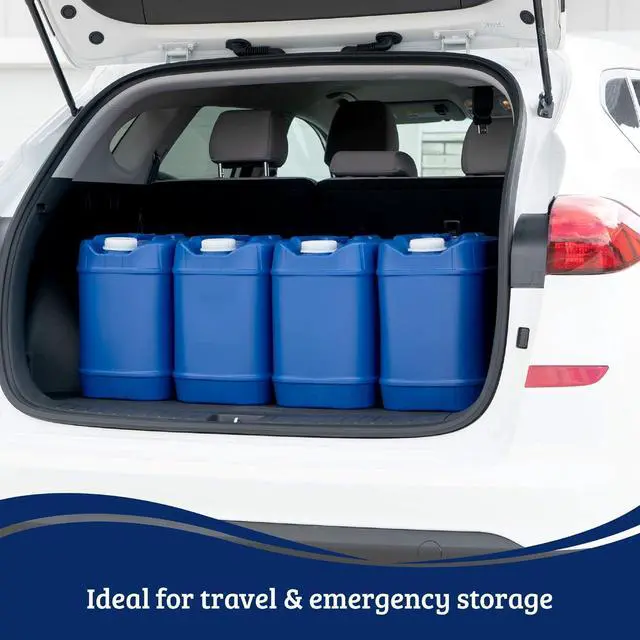 Alt view image 4 of 4 - 5-Gallon Stackable Water Storage Containers, Emergency Water Storage for Camping and Disaster Preparedness, 20 Gallons