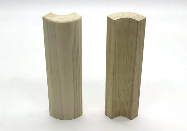 Alt view image 4 of 6 - 3/4" x 2 1/4" x 6" Poplar (Paint Grade) Outside Radius Corner Base Block Bullnose - Fits 3/4" Radius, Trim Molding (50)