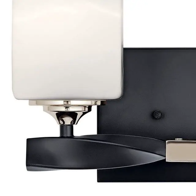 Alt view image 5 of 6 - Marette 13.5 inch 2 Light Vanity Light with Satin Etched Cased Opal Glass in a Rich Champagne Bronze, for Bathroom and Powder Rooms, (13.5" W x 8" H), 55001CPZ